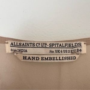 All Saint Hand Embellished Top